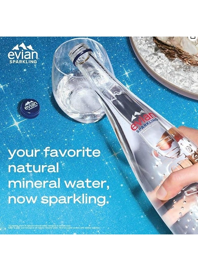 إيفيان مياه ايفيان الطبيعية الفوارة زجاج 330 مل × 20 | مياه جبال الألب النقية | ترطيب ممتاز - Image 4